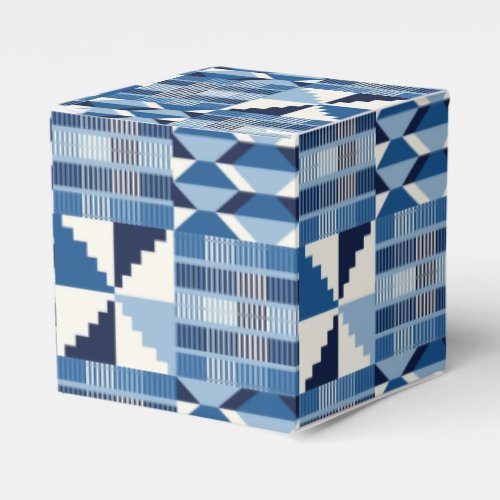Kente Block - Soft Indigo Favor Boxes
