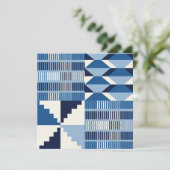Kente Block - Soft Indigo Flat Card (Standing Front)