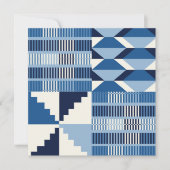 Kente Block - Soft Indigo Flat Card (Front)