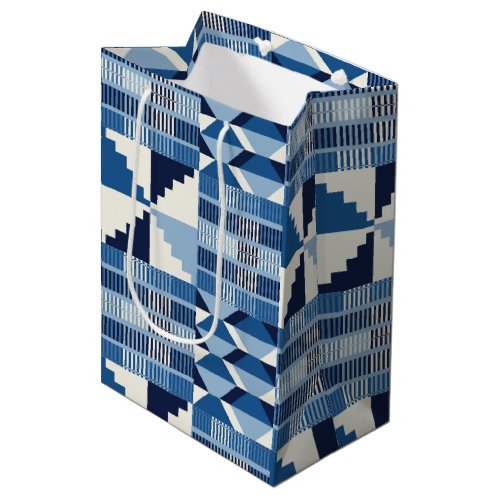 Kente Block - Soft Indigo Medium Gift Bag
