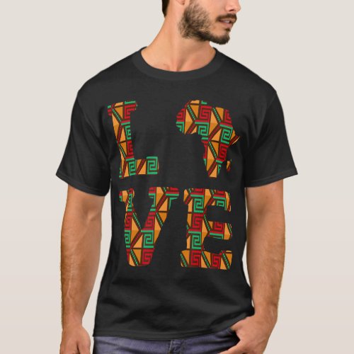 Kente Cloth Dashiki Print African Map Tribal Ethni T_Shirt