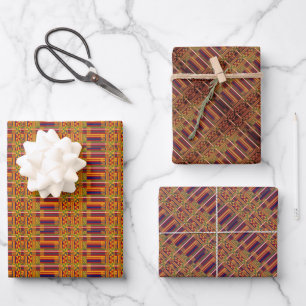 Kente Ethnic Pattern – Vibrant African Textile Wrapping Paper Sheets