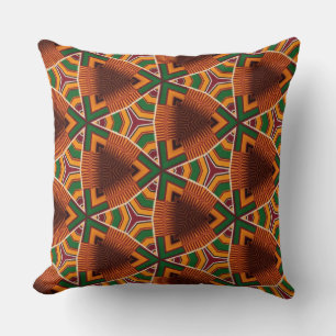 Kente Geometrics Kwanza Afrocentric Throw Pillow
