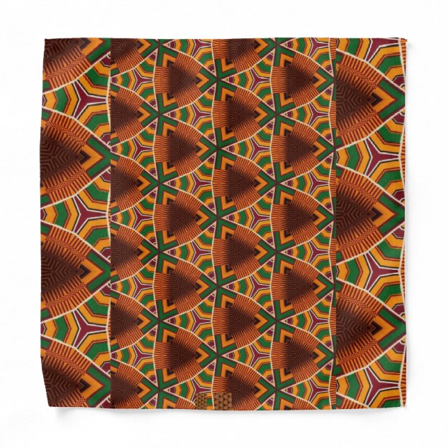 Kente Geometrics Kwanzaa Afrocentric  Bandana (Front)