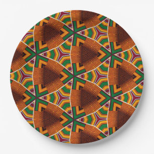 Kente Geometrics Kwanzaa Afrocentric Paper Plates