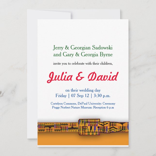 Kente Invitations Series 2. (Front)