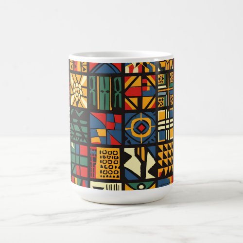 Kente Kaleidoscope Vibrant Heritage Coffee Mug
