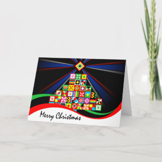 Kente Pattern African Art Tribal Christmas Holiday Card