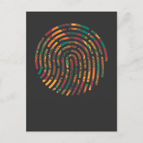 Kente Pattern African Ghana Fingerprint nwentoma Postcard