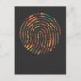 Kente Pattern African Ghana Fingerprint nwentoma Postcard
