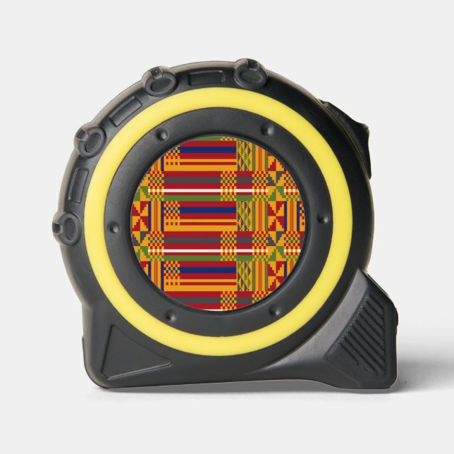 Kente Pattern African Textile Tape Measure (Front)
