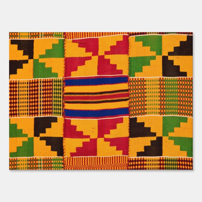 Kente Pattern Background Yard Sign (Front)