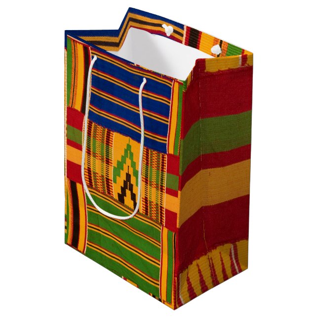 Kente Print Gift Bags (Front Angled)