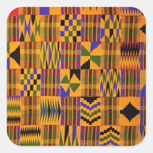 kente square sticker