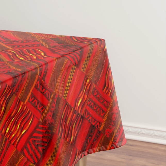 Kente True Red Tablecloth (In Situ)