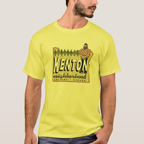 Kenton Paul Bunyan mens Yellow T_Shirt