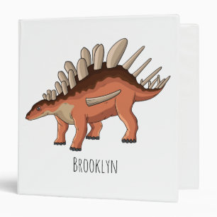 Kentrosaurus cartoon illustration 3 ring binder