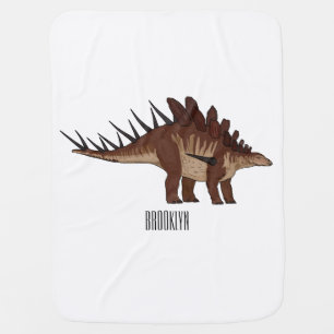 Kentrosaurus cartoon illustration baby blanket
