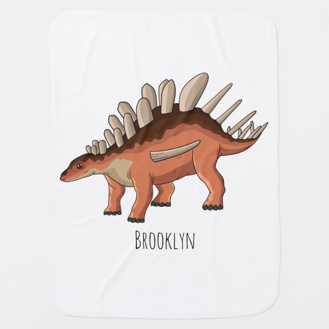 Kentrosaurus cartoon illustration  baby blanket (Front)