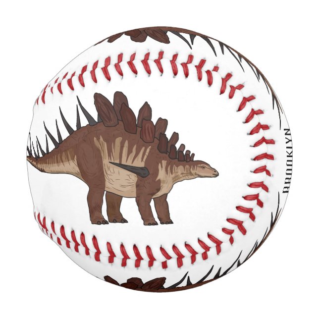 Kentrosaurus cartoon illustration  baseball (Front Right)