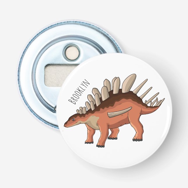 Kentrosaurus cartoon illustration bottle opener (Front)