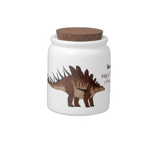 Kentrosaurus cartoon illustration candy jar