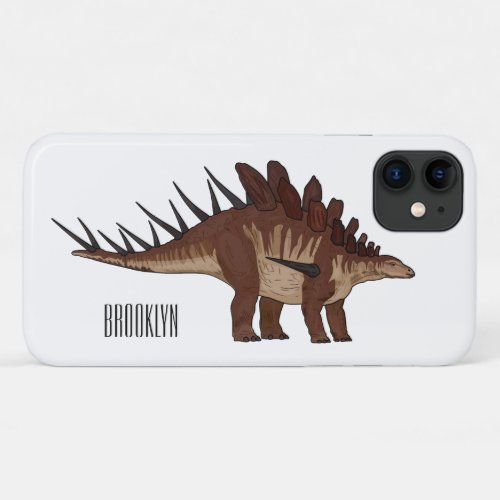 Kentrosaurus cartoon illustration  iPhone 11 case