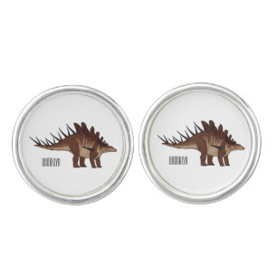 Kentrosaurus cartoon illustration  cufflinks