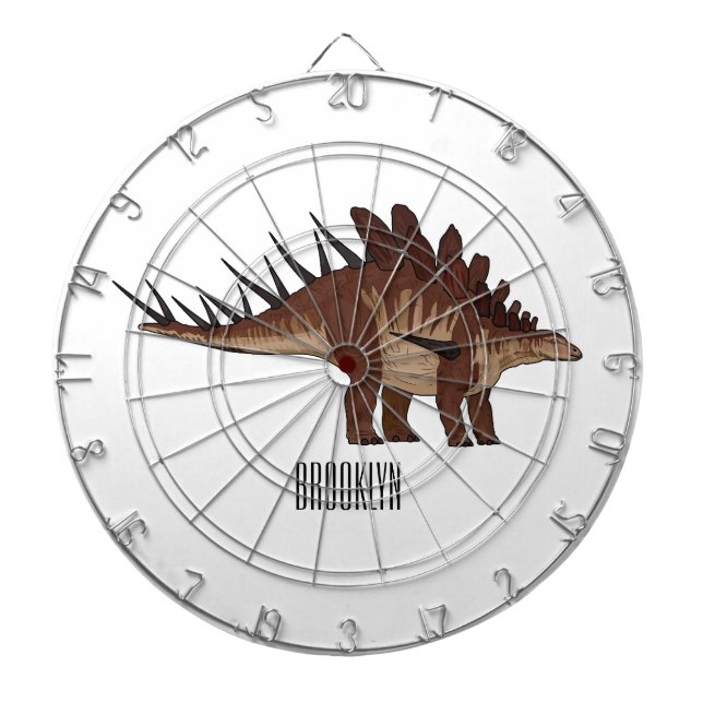 Kentrosaurus cartoon illustration  dart board (Front)
