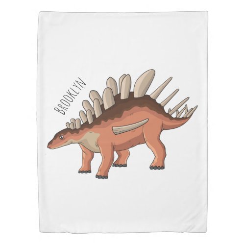 Kentrosaurus cartoon illustration  duvet cover