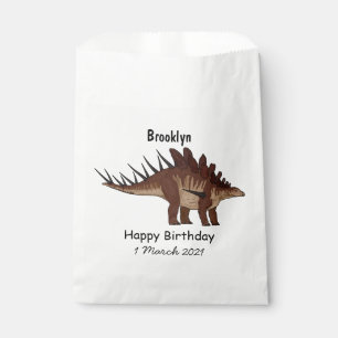 Kentrosaurus cartoon illustration favor bag
