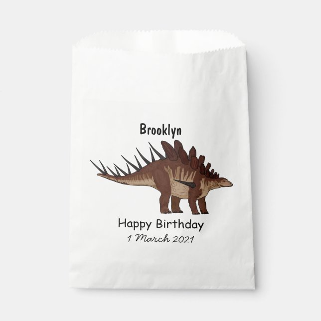 Kentrosaurus cartoon illustration favor bag (Front)