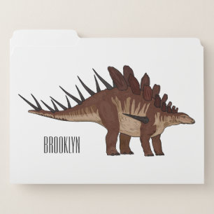 Kentrosaurus cartoon illustration  file folder