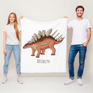 Kentrosaurus cartoon illustration  fleece blanket