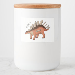 Kentrosaurus cartoon illustration  food label