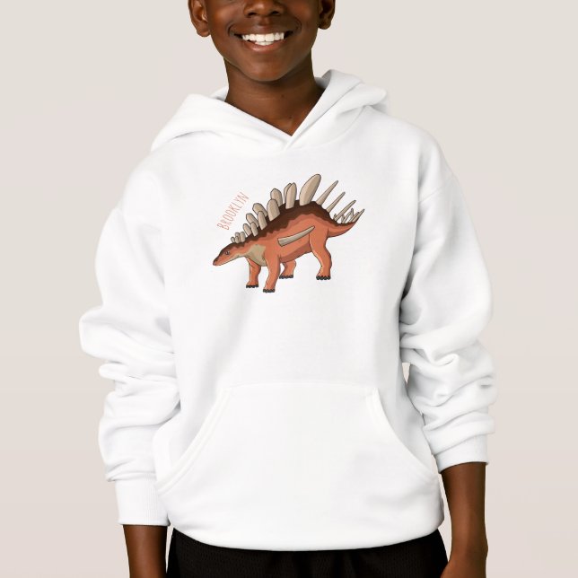 Kentrosaurus cartoon illustration  hoodie (Front)