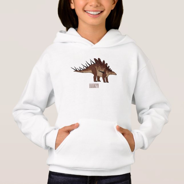 Kentrosaurus cartoon illustration  hoodie (Front)