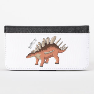 Kentrosaurus cartoon illustration iPhone x wallet case