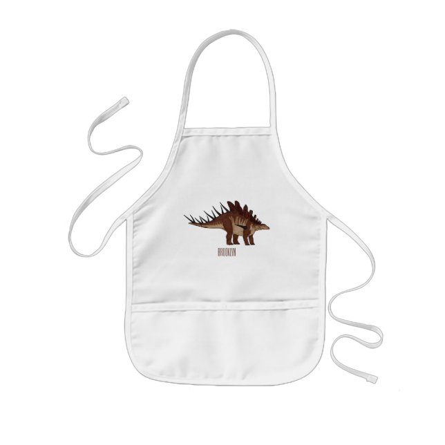 Kentrosaurus cartoon illustration  kids' apron (Front)