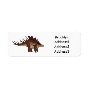 Kentrosaurus cartoon illustration label