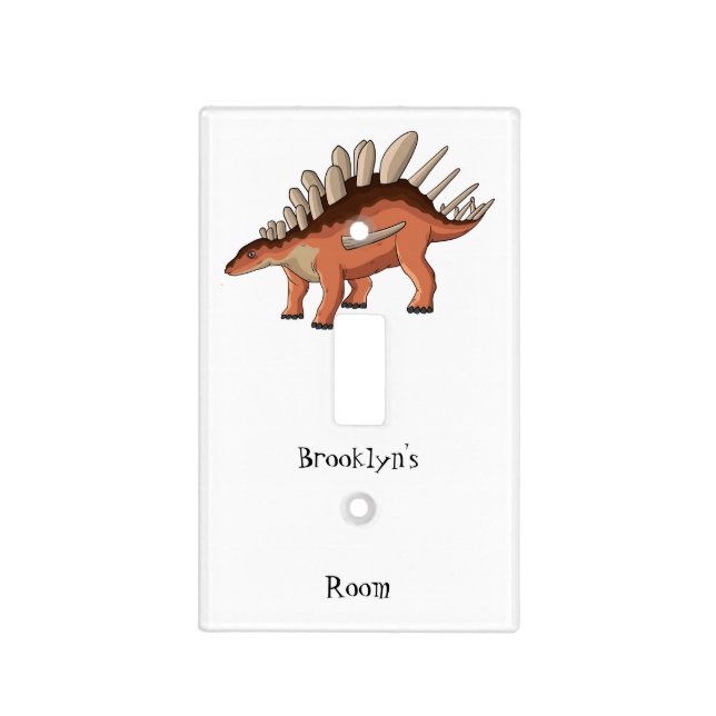 Kentrosaurus cartoon illustration light switch cover (Front)