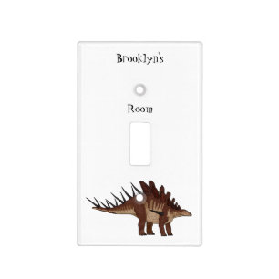 Kentrosaurus cartoon illustration light switch cover