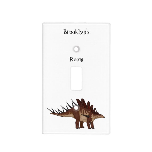Kentrosaurus cartoon illustration light switch cover (Front)