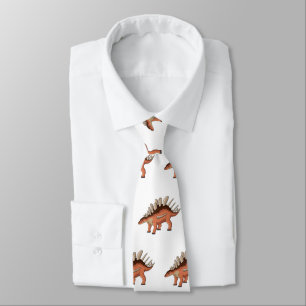 Kentrosaurus cartoon illustration neck tie