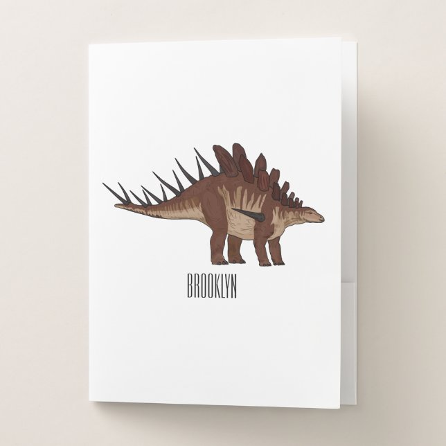 Kentrosaurus cartoon illustration  pocket folder (Front)