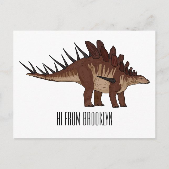 Kentrosaurus cartoon illustration  postcard (Front)