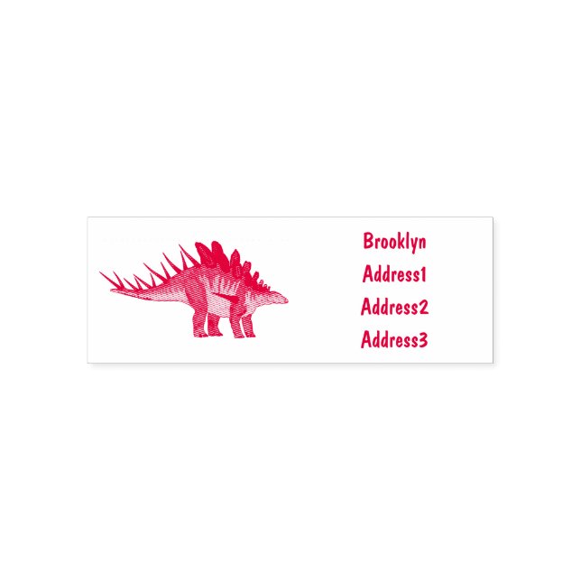 Kentrosaurus cartoon illustration self-inking stamp (Design)