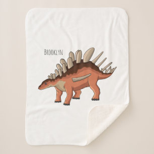 Kentrosaurus cartoon illustration sherpa blanket