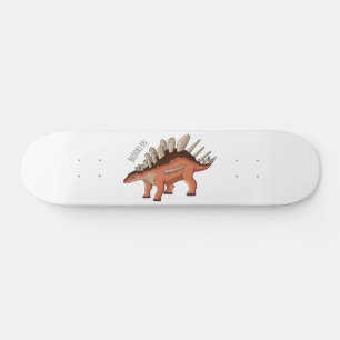Kentrosaurus cartoon illustration skateboard
