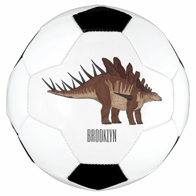 Kentrosaurus cartoon illustration  soccer ball (Front)